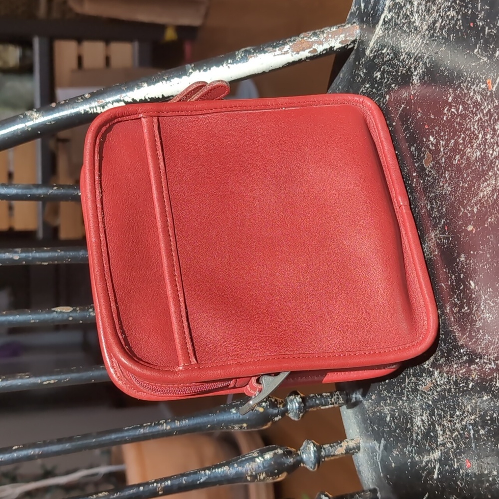 Vintage Coach Camera Bag, Red, #9817